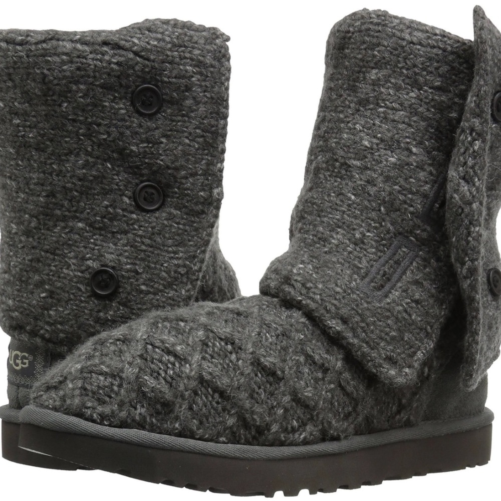 UGG Australia cardy lattice knit Winter Fall Boots Women's Size 10